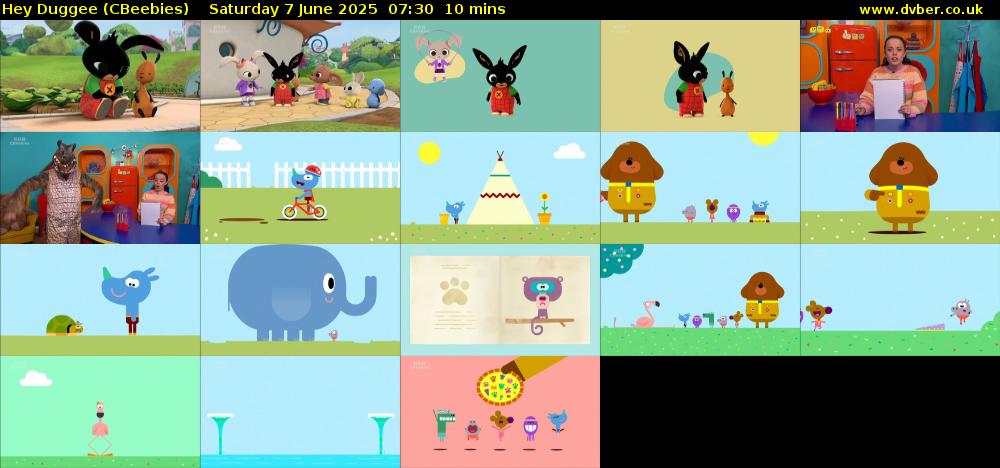 Hey Duggee (CBeebies) Saturday 7 June 2025 07:30 - 07:40