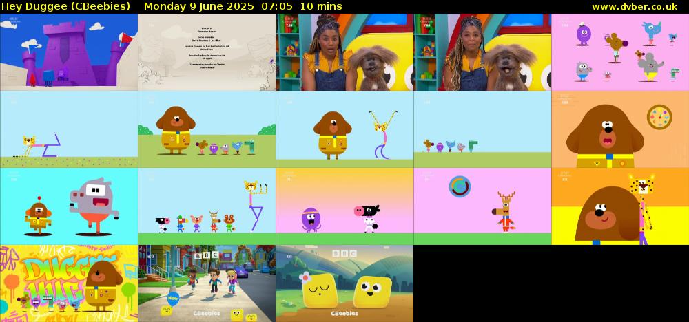 Hey Duggee (CBeebies) Monday 9 June 2025 07:05 - 07:15