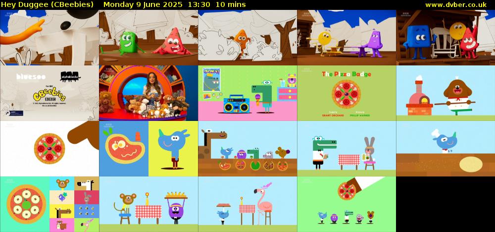 Hey Duggee (CBeebies) Monday 9 June 2025 13:30 - 13:40
