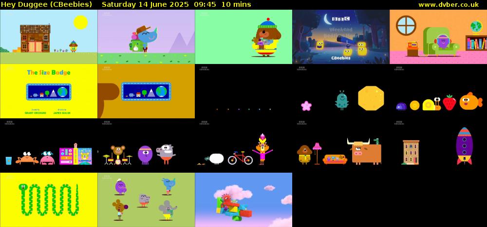Hey Duggee (CBeebies) Saturday 14 June 2025 09:45 - 09:55