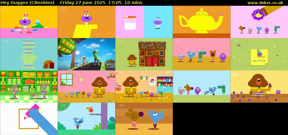 Hey Duggee (CBeebies) Friday 27 June 2025 17:05 - 17:15