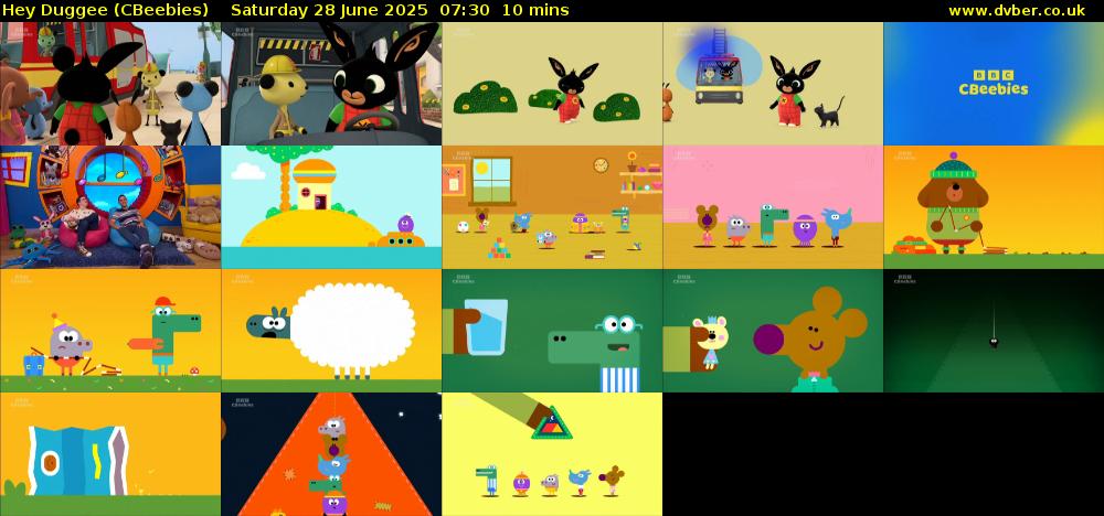 Hey Duggee (CBeebies) Saturday 28 June 2025 07:30 - 07:40