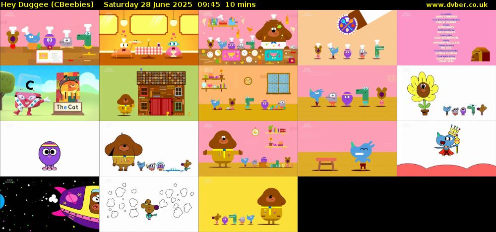 Hey Duggee (CBeebies) Saturday 28 June 2025 09:45 - 09:55
