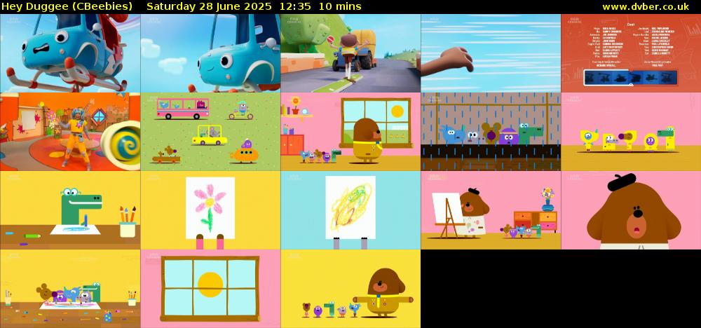 Hey Duggee (CBeebies) Saturday 28 June 2025 12:35 - 12:45