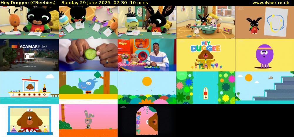 Hey Duggee (CBeebies) Sunday 29 June 2025 07:30 - 07:40