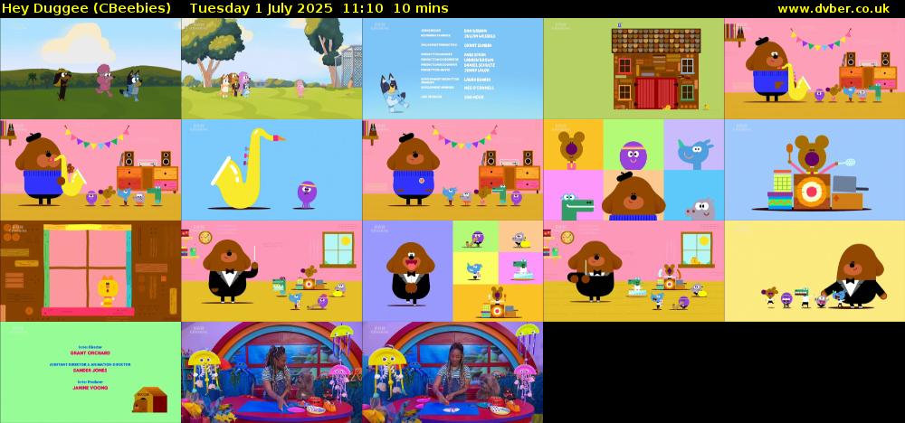 Hey Duggee (CBeebies) Tuesday 1 July 2025 11:10 - 11:20