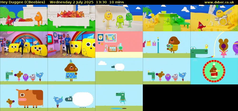 Hey Duggee (CBeebies) Wednesday 2 July 2025 13:30 - 13:40