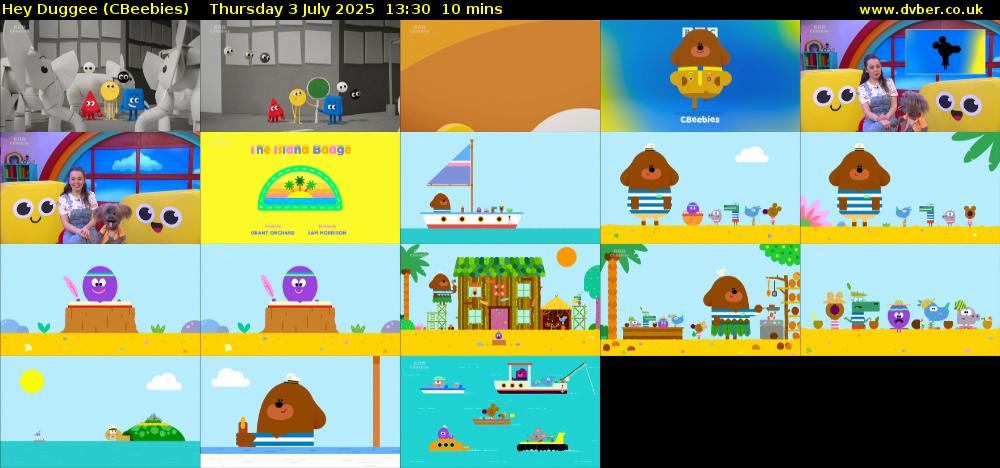 Hey Duggee (CBeebies) Thursday 3 July 2025 13:30 - 13:40