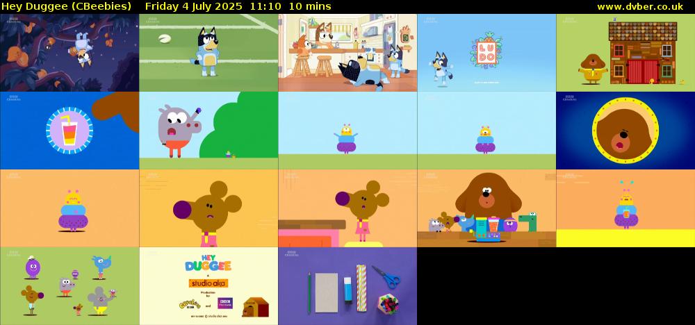 Hey Duggee (CBeebies) Friday 4 July 2025 11:10 - 11:20
