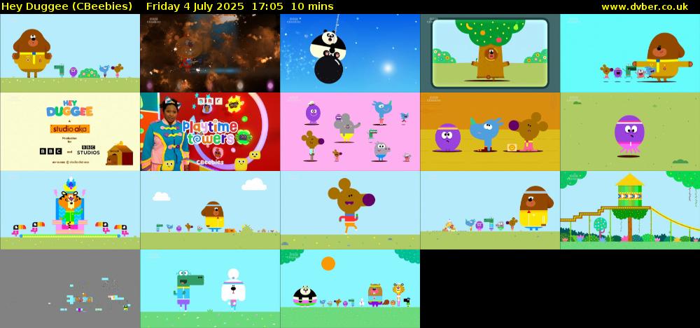 Hey Duggee (CBeebies) Friday 4 July 2025 17:05 - 17:15