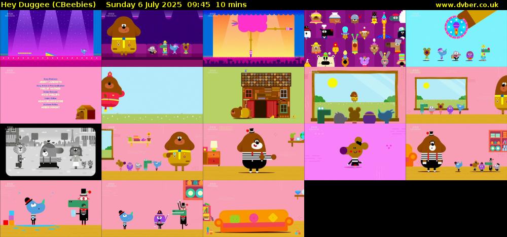 Hey Duggee (CBeebies) Sunday 6 July 2025 09:45 - 09:55