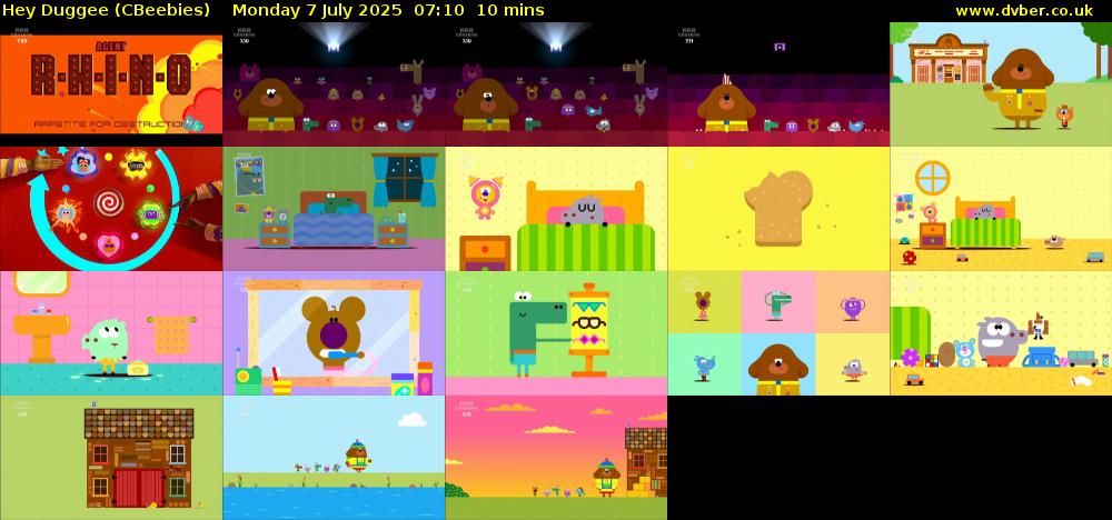 Hey Duggee (CBeebies) Monday 7 July 2025 07:10 - 07:20