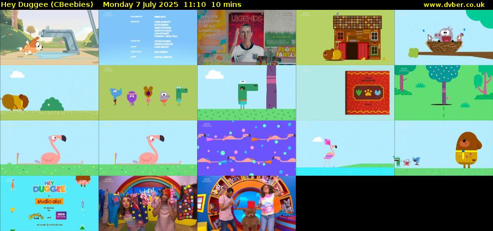 Hey Duggee (CBeebies) Monday 7 July 2025 11:10 - 11:20