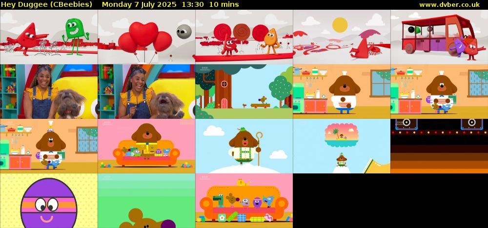 Hey Duggee (CBeebies) Monday 7 July 2025 13:30 - 13:40