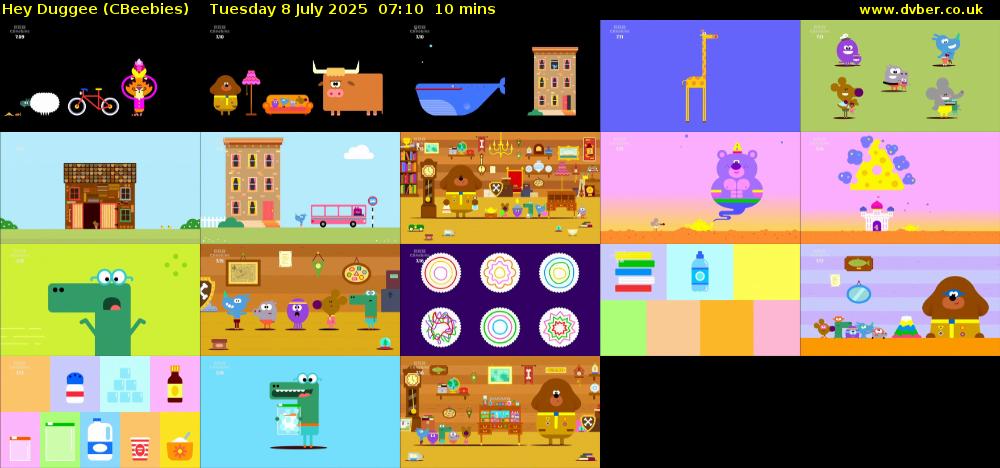 Hey Duggee (CBeebies) Tuesday 8 July 2025 07:10 - 07:20
