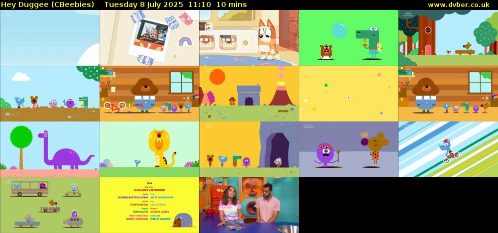 Hey Duggee (CBeebies) Tuesday 8 July 2025 11:10 - 11:20