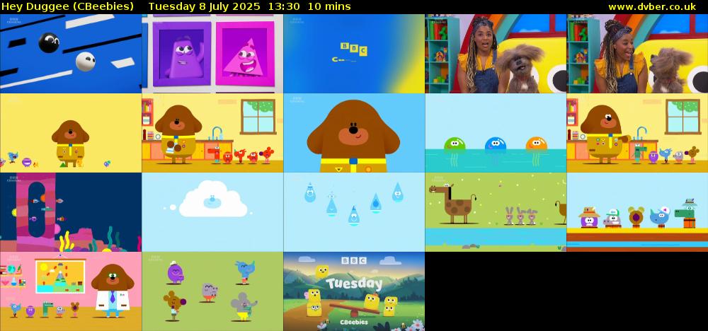 Hey Duggee (CBeebies) Tuesday 8 July 2025 13:30 - 13:40