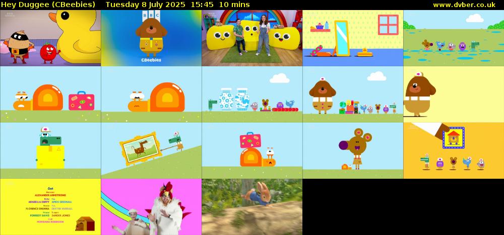 Hey Duggee (CBeebies) Tuesday 8 July 2025 15:45 - 15:55