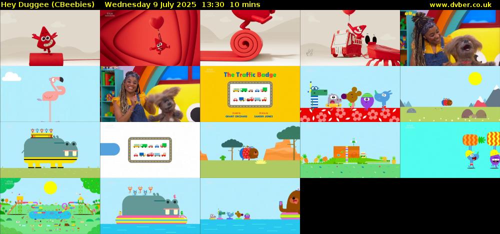Hey Duggee (CBeebies) Wednesday 9 July 2025 13:30 - 13:40