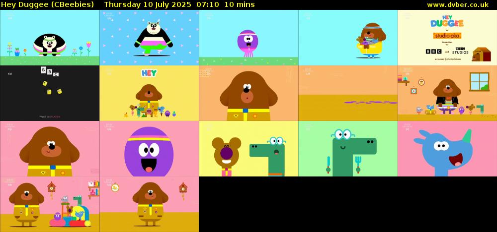 Hey Duggee (CBeebies) Thursday 10 July 2025 07:10 - 07:20
