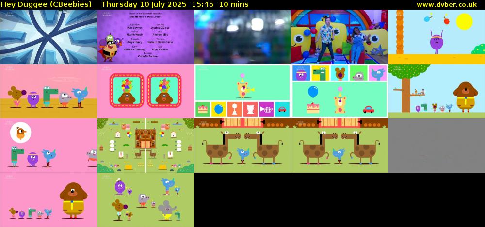 Hey Duggee (CBeebies) Thursday 10 July 2025 15:45 - 15:55