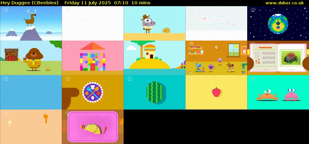 Hey Duggee (CBeebies) Friday 11 July 2025 07:10 - 07:20