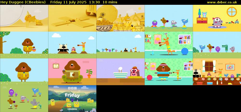 Hey Duggee (CBeebies) Friday 11 July 2025 13:30 - 13:40