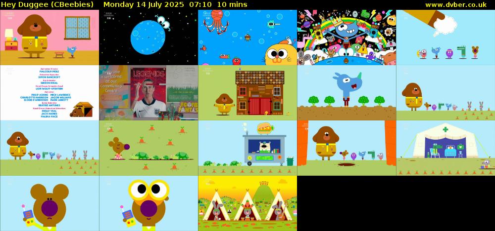Hey Duggee (CBeebies) Monday 14 July 2025 07:10 - 07:20