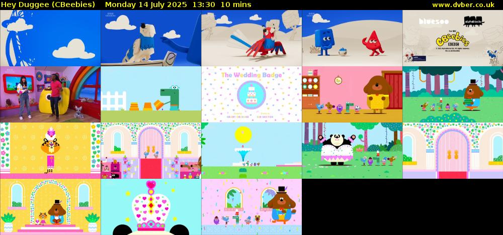 Hey Duggee (CBeebies) Monday 14 July 2025 13:30 - 13:40