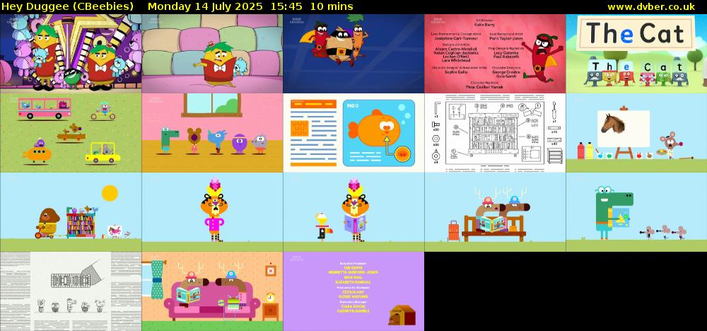 Hey Duggee (CBeebies) Monday 14 July 2025 15:45 - 15:55