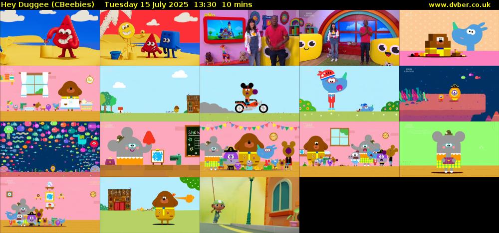 Hey Duggee (CBeebies) Tuesday 15 July 2025 13:30 - 13:40