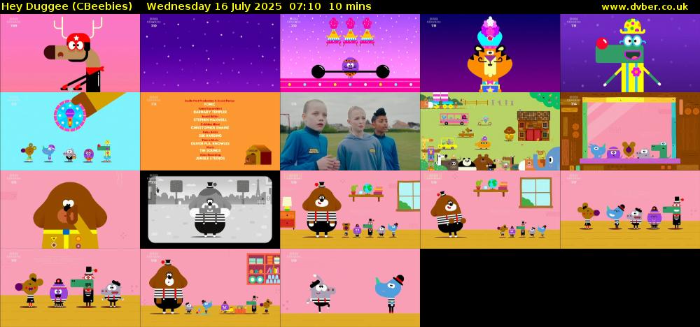 Hey Duggee (CBeebies) Wednesday 16 July 2025 07:10 - 07:20