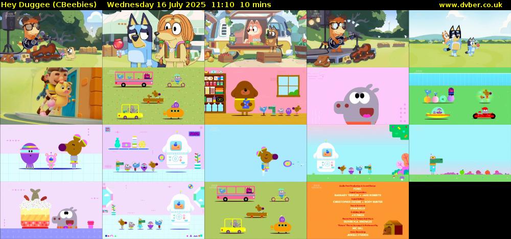 Hey Duggee (CBeebies) Wednesday 16 July 2025 11:10 - 11:20