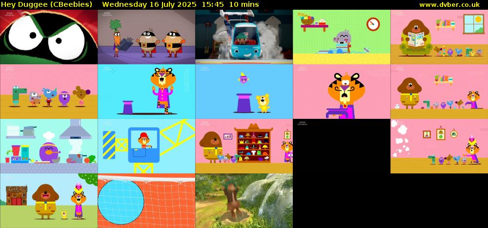 Hey Duggee (CBeebies) Wednesday 16 July 2025 15:45 - 15:55