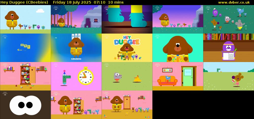 Hey Duggee (CBeebies) Friday 18 July 2025 07:10 - 07:20