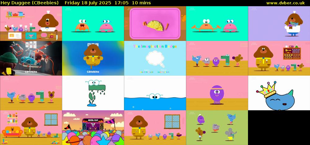 Hey Duggee (CBeebies) Friday 18 July 2025 17:05 - 17:15