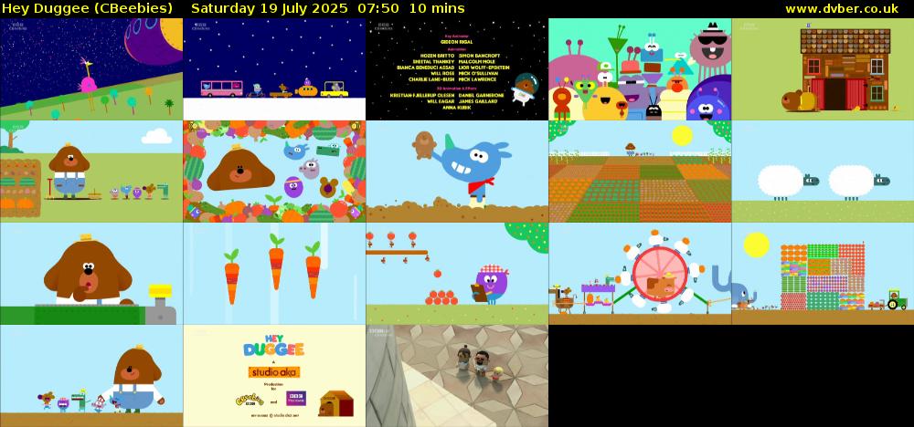 Hey Duggee (CBeebies) Saturday 19 July 2025 07:50 - 08:00