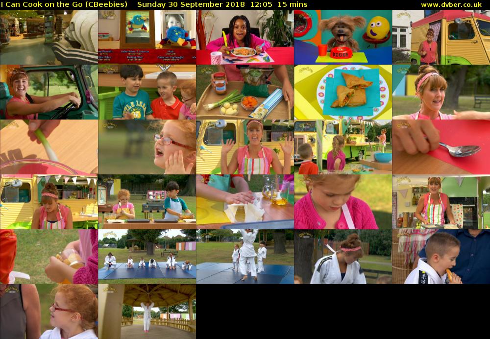 I Can Cook on the Go (CBeebies) Sunday 30 September 2018 12:05 - 12:20