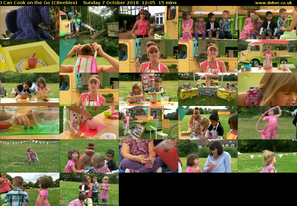 I Can Cook on the Go (CBeebies) Sunday 7 October 2018 12:05 - 12:20