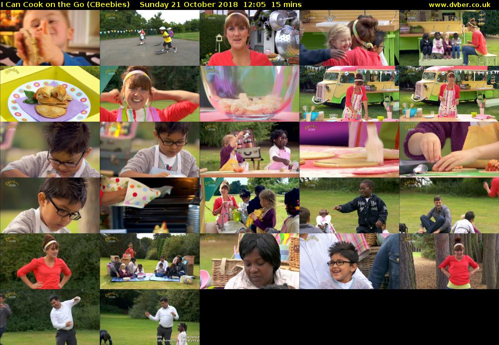 I Can Cook on the Go (CBeebies) Sunday 21 October 2018 12:05 - 12:20