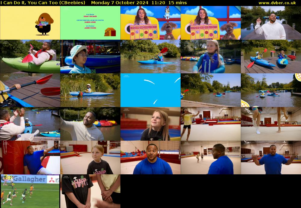 I Can Do It, You Can Too (CBeebies) Monday 7 October 2024 11:20 - 11:35