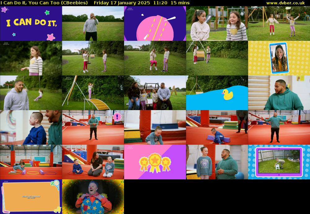 I Can Do It, You Can Too (CBeebies) Friday 17 January 2025 11:20 - 11:35