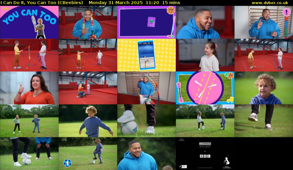 I Can Do It, You Can Too (CBeebies) Monday 31 March 2025 11:20 - 11:35