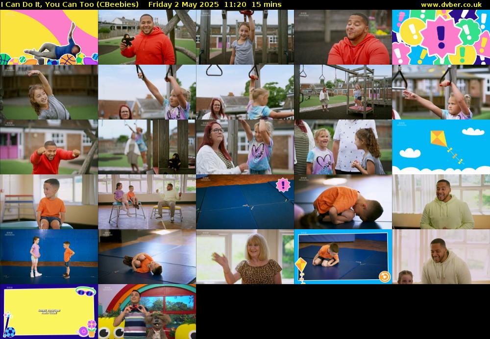 I Can Do It, You Can Too (CBeebies) Friday 2 May 2025 11:20 - 11:35