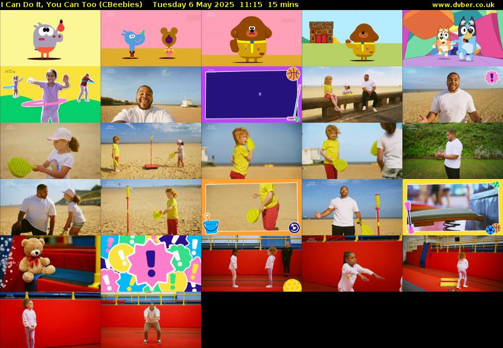 I Can Do It, You Can Too (CBeebies) Tuesday 6 May 2025 11:15 - 11:30