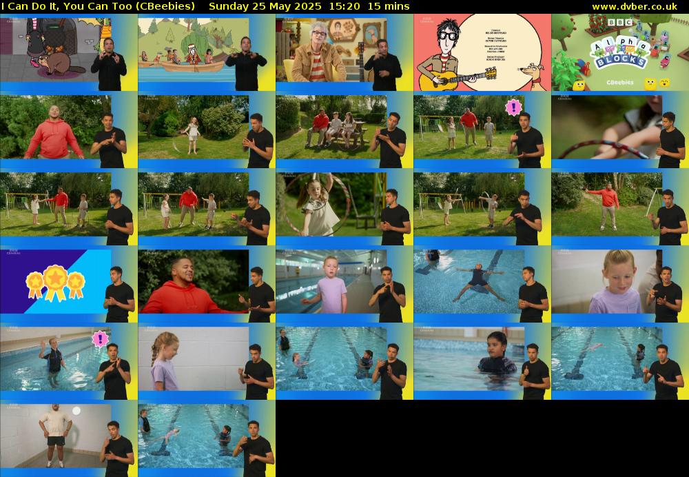 I Can Do It, You Can Too (CBeebies) Sunday 25 May 2025 15:20 - 15:35