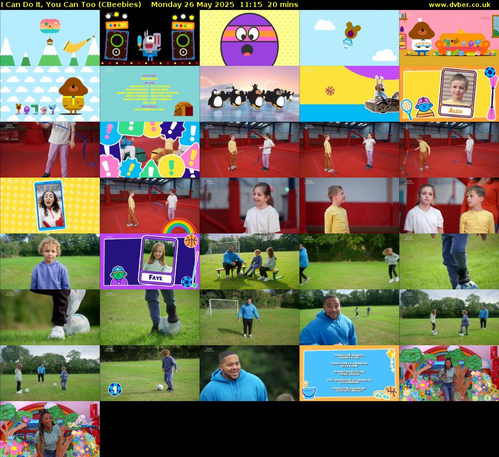 I Can Do It, You Can Too (CBeebies) Monday 26 May 2025 11:15 - 11:35