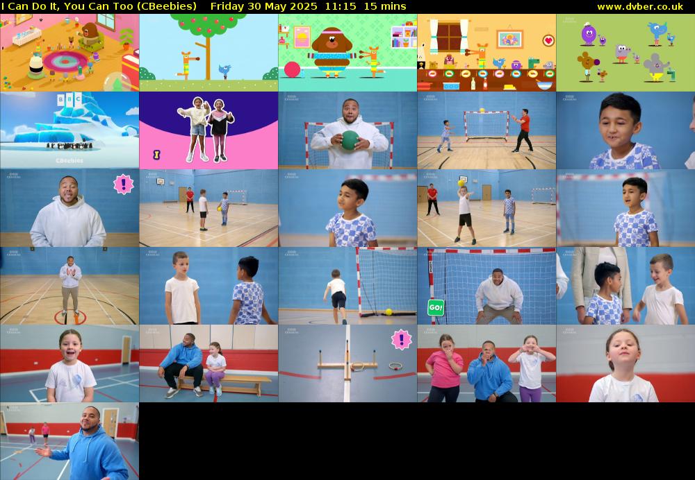I Can Do It, You Can Too (CBeebies) Friday 30 May 2025 11:15 - 11:30