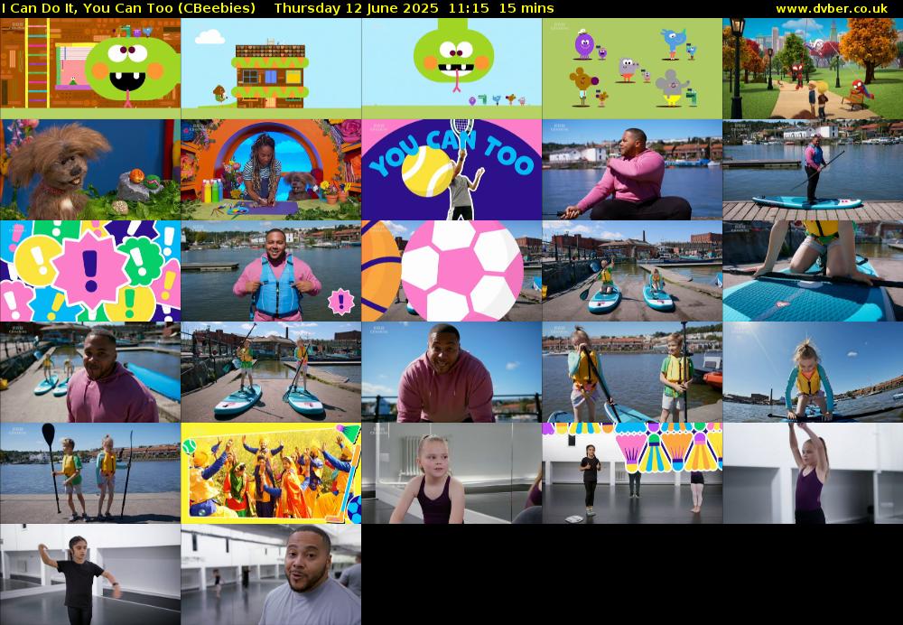 I Can Do It, You Can Too (CBeebies) Thursday 12 June 2025 11:15 - 11:30