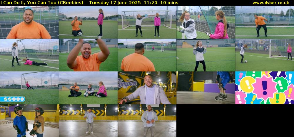 I Can Do It, You Can Too (CBeebies) Tuesday 17 June 2025 11:20 - 11:30